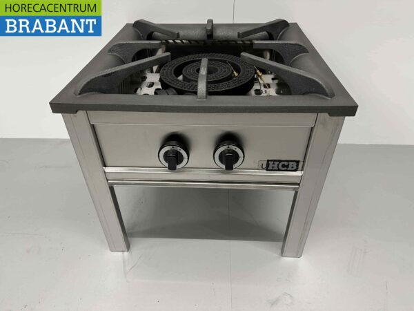 Edelstahl Hokker Wok Brenner Wok Doppelbrenner Premium-line 22 kW Horeca