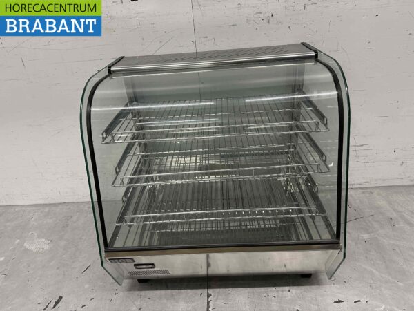 Edelstahl-Deluxe-Warmhaltevitrine 120 Liter 68 cm 230V Horeca