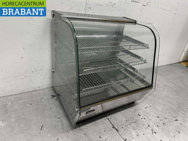 Edelstahl-Deluxe-Warmhaltevitrine 120 Liter 68 cm 230V Horeca – Bild 3