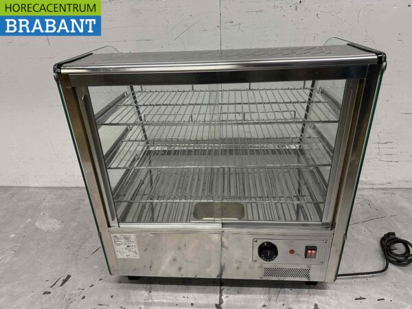 Edelstahl-Deluxe-Warmhaltevitrine 120 Liter 68 cm 230V Horeca – Bild 5