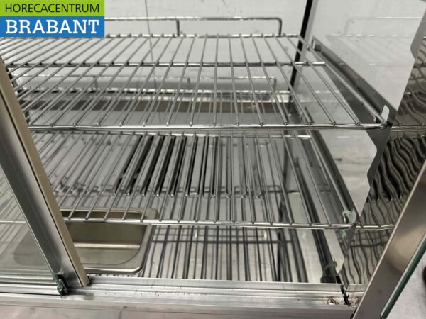 Edelstahl-Deluxe-Warmhaltevitrine 120 Liter 68 cm 230V Horeca – Bild 6