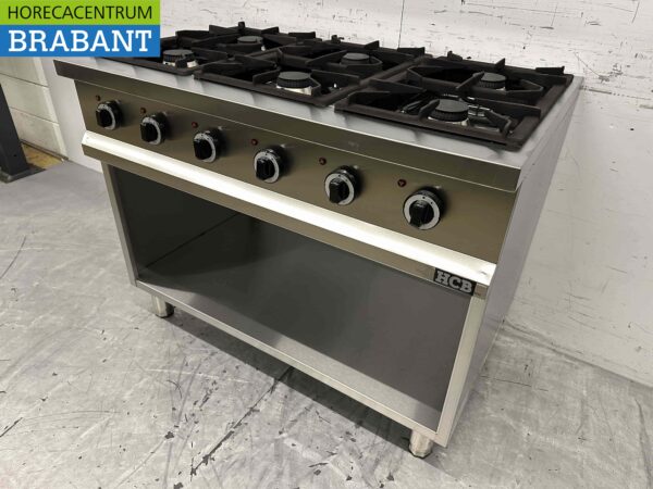 6-flammiger Gasherd aus Edelstahl 700 Serie 110 cm 36 kW Horeca – Bild 4