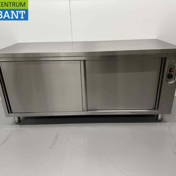 Edelstahl Schrank Wärmeschrank 2 Schiebetüren Premium-line 180 cm Catering