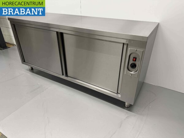 Edelstahl Schrank Wärmeschrank 2 Schiebetüren Premium-line 180 cm Catering – Bild 2