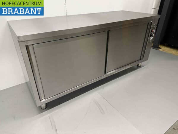 Edelstahl Schrank Wärmeschrank 2 Schiebetüren Premium-line 180 cm Catering – Bild 3