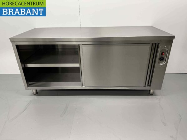 Edelstahl Schrank Wärmeschrank 2 Schiebetüren Premium-line 180 cm Catering – Bild 4
