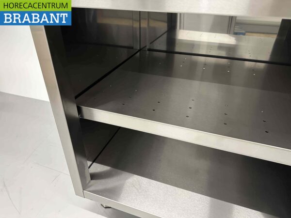 Edelstahl Schrank Wärmeschrank 2 Schiebetüren Premium-line 180 cm Catering – Bild 5