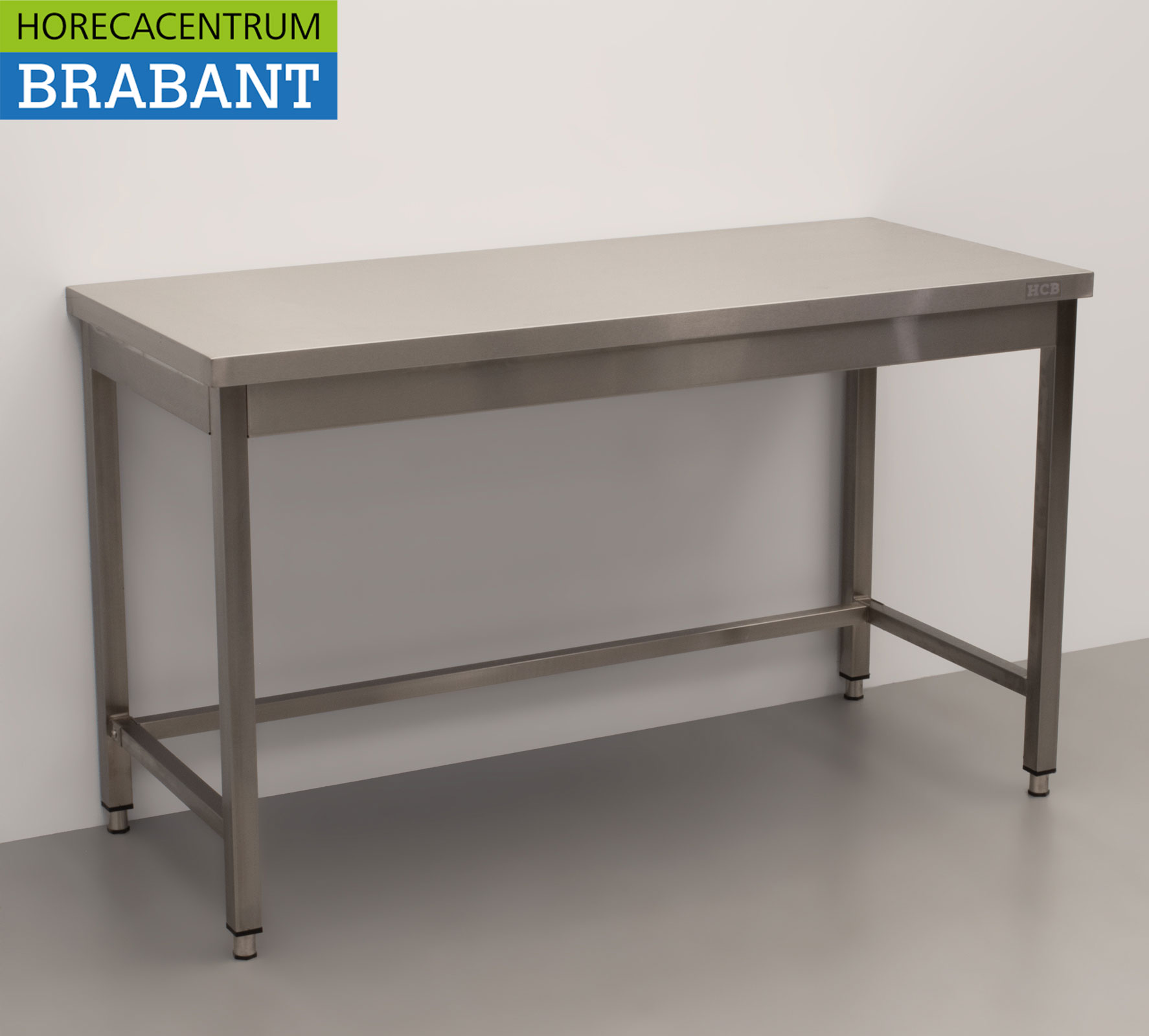 HCB Arbeitstisch Basic-line aus Edelstahl 140 x 60 x 85 cm Catering – Bild 3