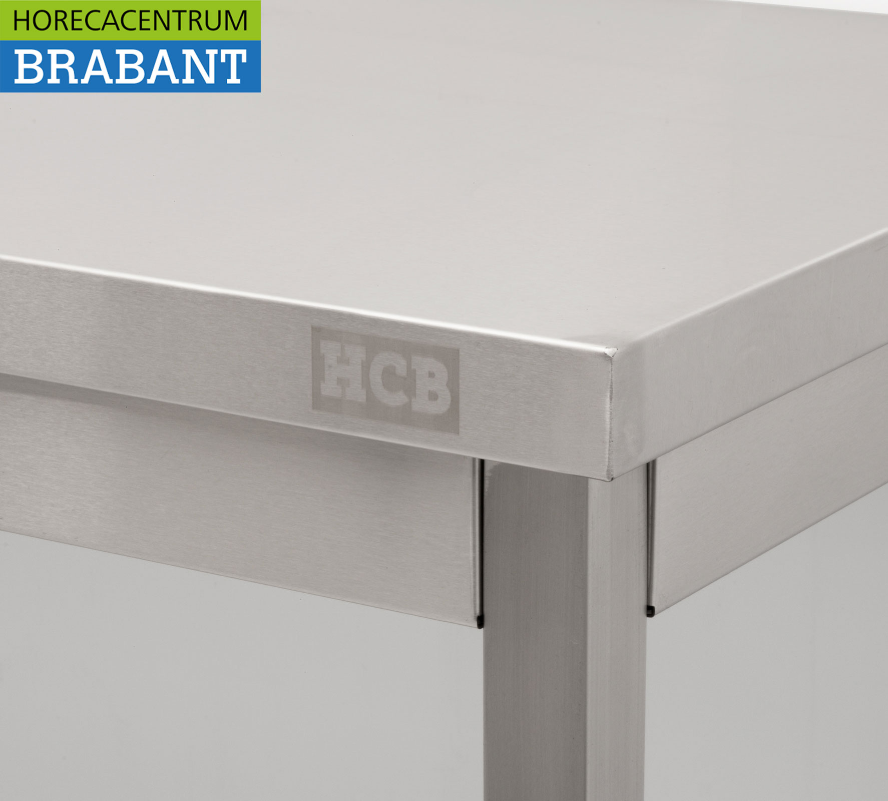 HCB Arbeitstisch Basic-line aus Edelstahl 140 x 60 x 85 cm Catering – Bild 4