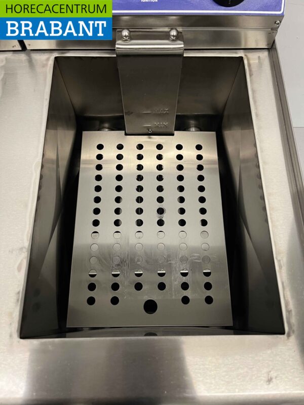 Edelstahl-Doppelfritteuse Frittieren 2 x 14 Liter PROPAAN GAS Catering – Bild 5
