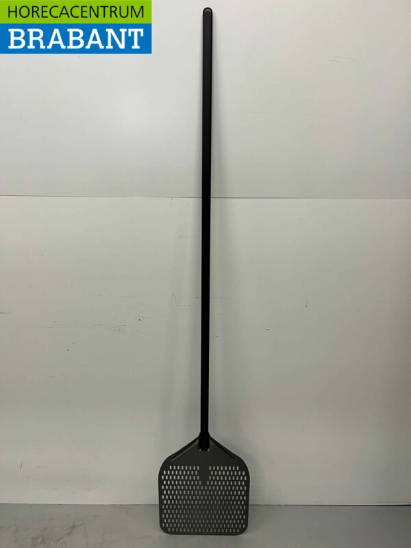 Pizzaschneider harteloxiert, gelochte Klinge 35 cm, Stiellänge 150 cm Horeca – Bild 4