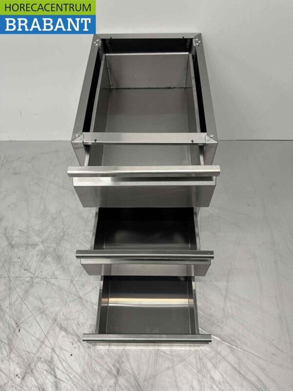 Unterer Schubladenschrank aus Edelstahl 3 Schubladen Premium-line Catering – Bild 6