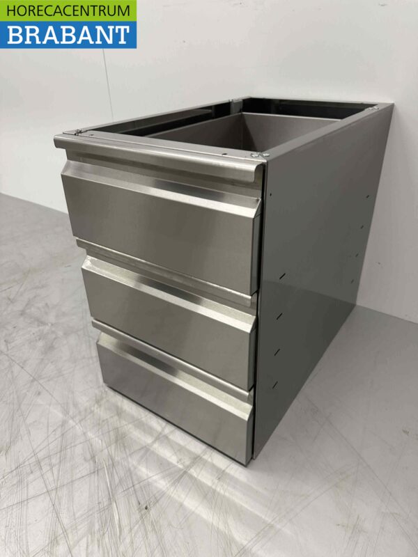 Unterer Schubladenschrank aus Edelstahl 3 Schubladen Premium-line Catering – Bild 3