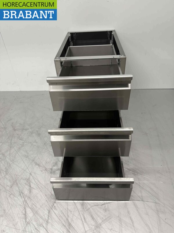 Unterer Schubladenschrank aus Edelstahl 3 Schubladen Premium-line Catering – Bild 5