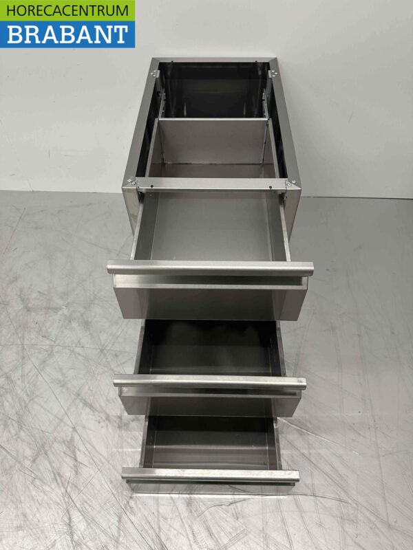 Unterer Schubladenschrank aus Edelstahl 3 Schubladen Premium-line Catering – Bild 6