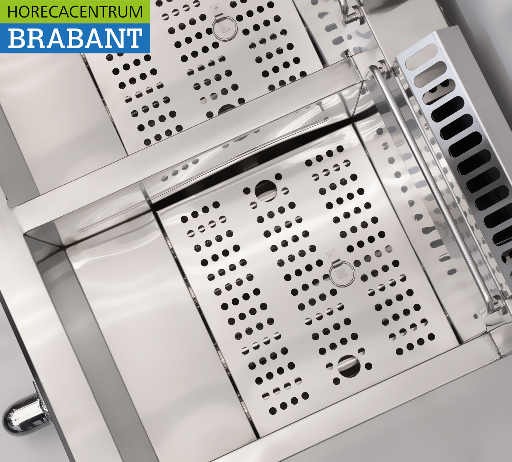 HCB Edelstahl-Doppelfritteuse Frittieren 2 x 21 Liter Gas Catering – Bild 7