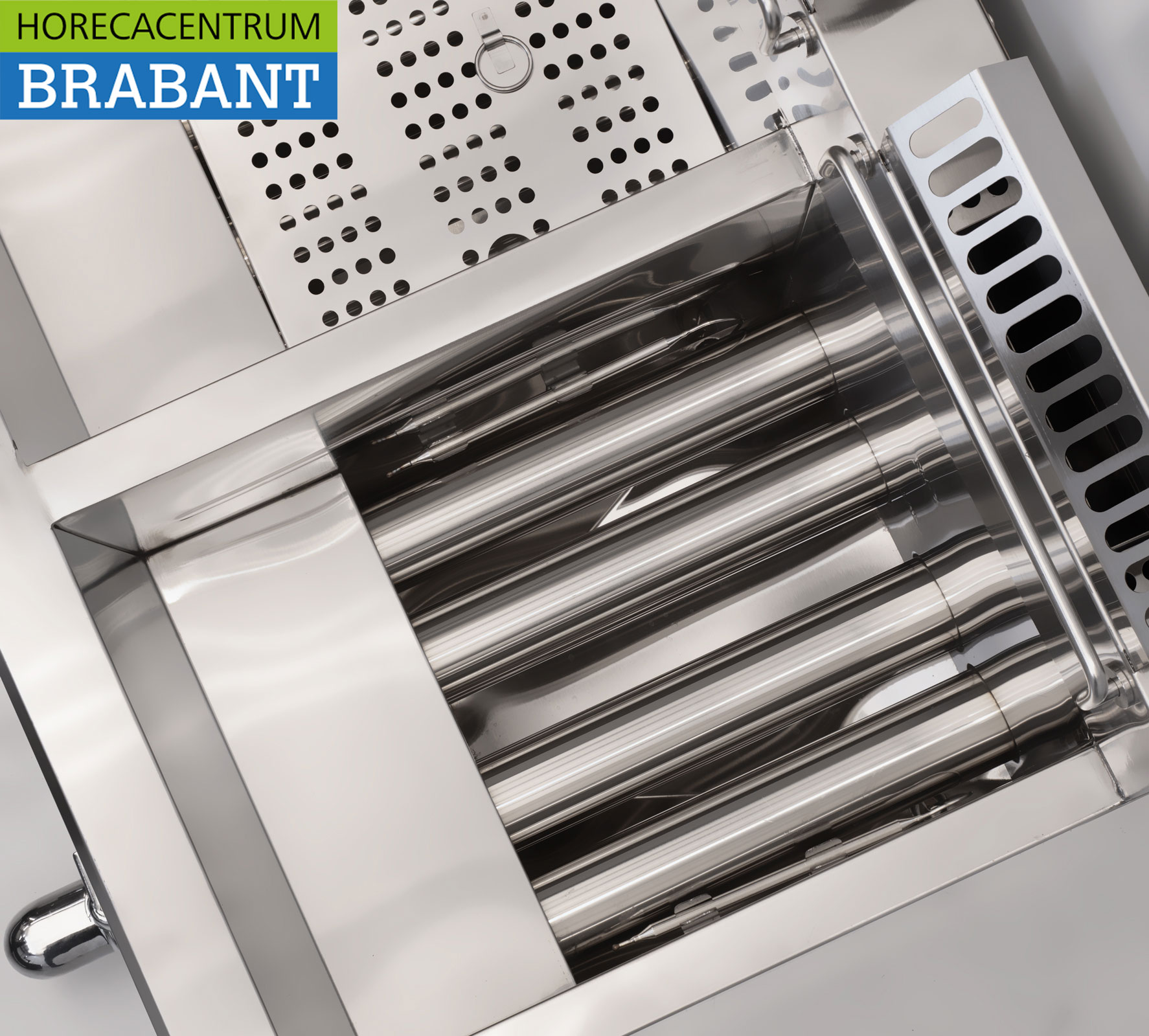 HCB Edelstahl-Doppelfritteuse Frittieren 2 x 21 Liter Gas Catering – Bild 8