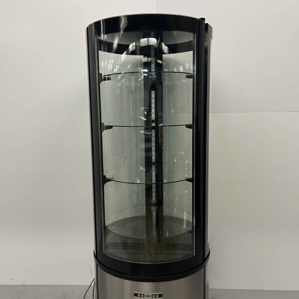 Edelstahl Rund Kühlvitrine Konditorei 400 Liter 230V Horeca