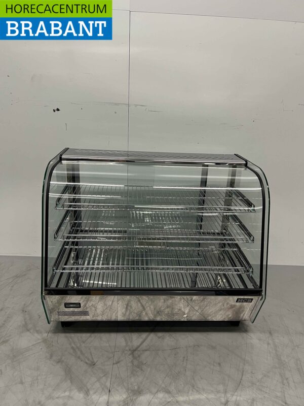 Edelstahl-Deluxe-Warmhaltevitrine 160 Liter 86 cm 230V Horeca