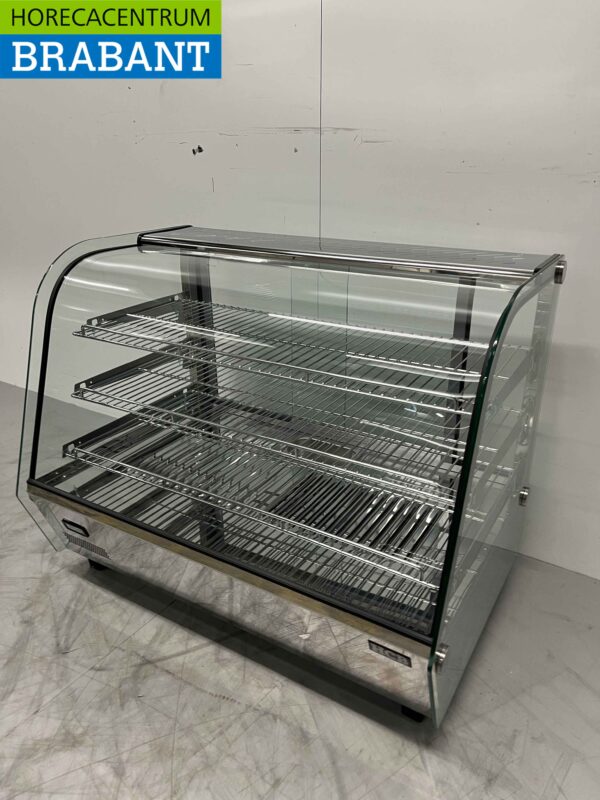 Edelstahl-Deluxe-Warmhaltevitrine 160 Liter 86 cm 230V Horeca – Bild 2