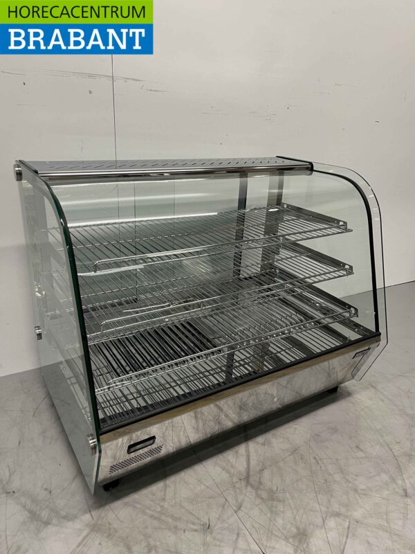 Edelstahl-Deluxe-Warmhaltevitrine 160 Liter 86 cm 230V Horeca – Bild 3