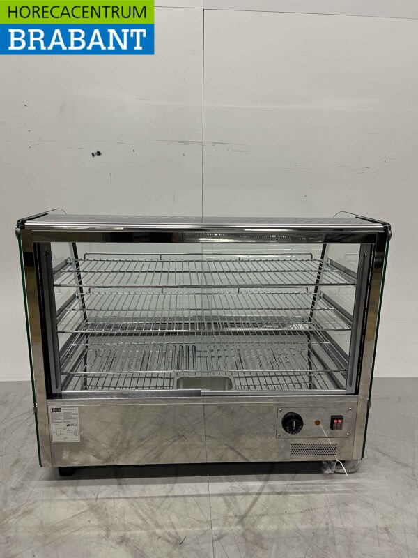 Edelstahl-Deluxe-Warmhaltevitrine 160 Liter 86 cm 230V Horeca – Bild 4