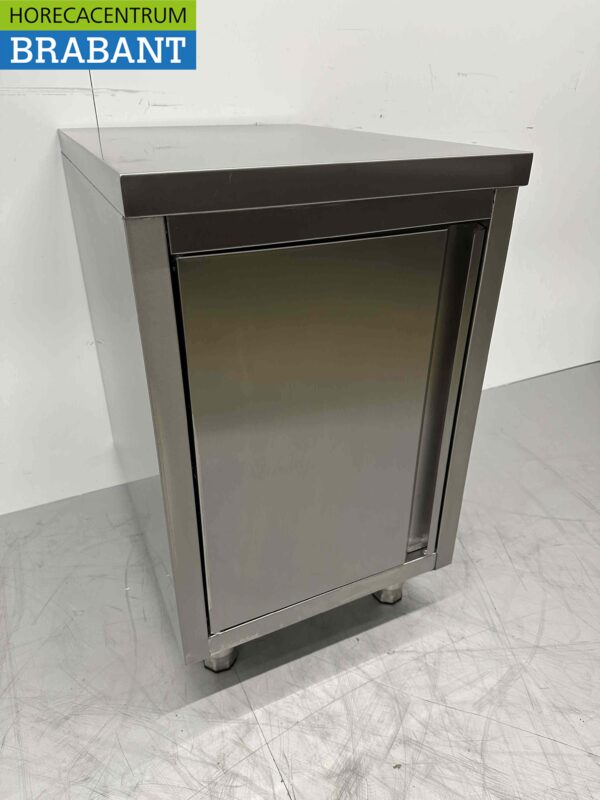 Edelstahl Arbeitsschrank 1 Tür Premium-line 50 cm Catering – Bild 3