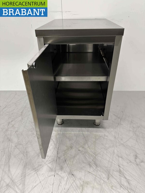 Edelstahl Arbeitsschrank 1 Tür Premium-line 50 cm Catering – Bild 4
