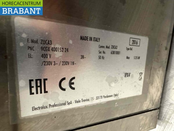 Zanussi Zucai Geschirrspüler aus Edelstahl Frontlader 400V Horeca – Bild 6