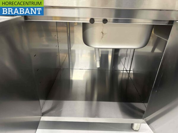 Edelstahlspüle Spüle Flügeltüren und Schubladen 120 cm Catering – Bild 6