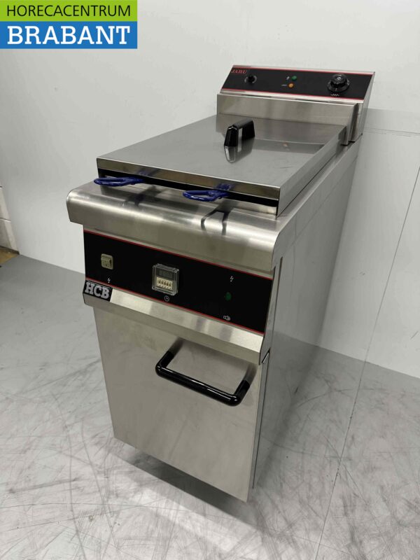 Edelstahl Friteuse Fritteuse 30 Liter 10 kW 400V Horeca – Bild 2