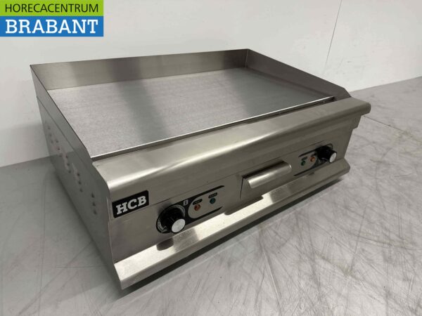Edelstahl Grillplatte Glatte Grillplatte 75 cm 400V Horeca – Bild 2