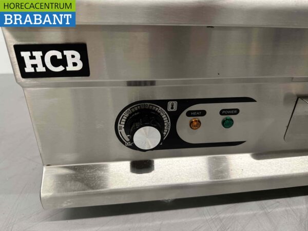 Edelstahl Grillplatte Glatte Grillplatte 75 cm 400V Horeca – Bild 5