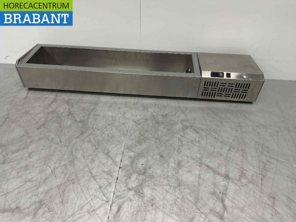 Edelstahl Aufsatzvitrine Aufsatzkühler saladière 6 x 1/4 GN 159,5 cm Horeca