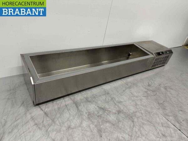 Edelstahl Aufsatzvitrine Aufsatzkühler saladière 6 x 1/4 GN 159,5 cm Horeca – Bild 3