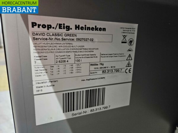 David Kühlschrank Kühlbox 130 Liter 230V Horeca – Bild 5