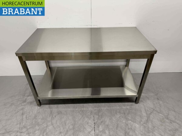 Edelstahl-Arbeitstisch Basic-line 140 x 70 x 85 cm Catering – Bild 2
