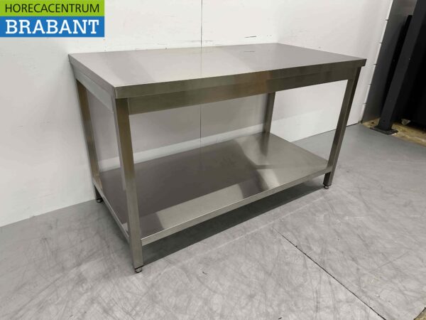 Edelstahl-Arbeitstisch Basic-line 140 x 70 x 85 cm Catering – Bild 3