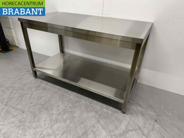 Edelstahl-Arbeitstisch Basic-line 140 x 70 x 85 cm Catering – Bild 4