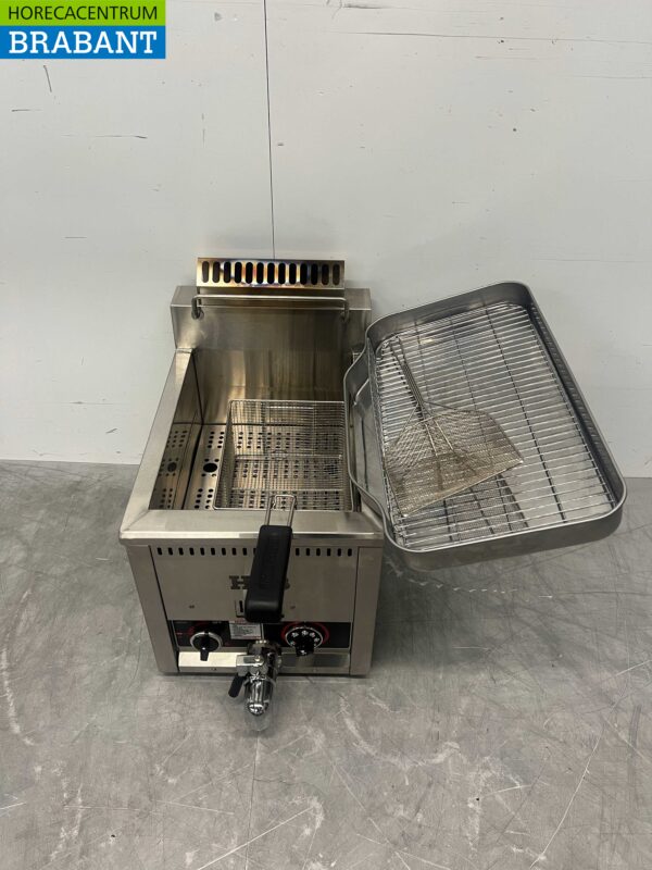 Edelstahl Friteuse 21 Liter Gas Horeca – Bild 4