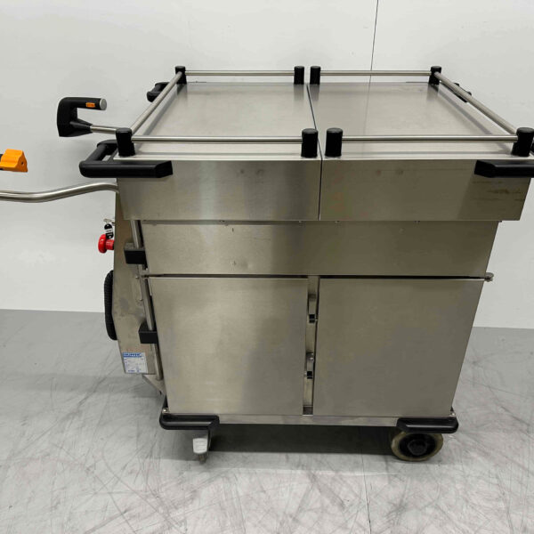 Edelstahl Hupfer Cateringwagen Selbstfahrend Batterie-Wärmeschrank bain marie 10 x 1/1 GN 230V Horeca