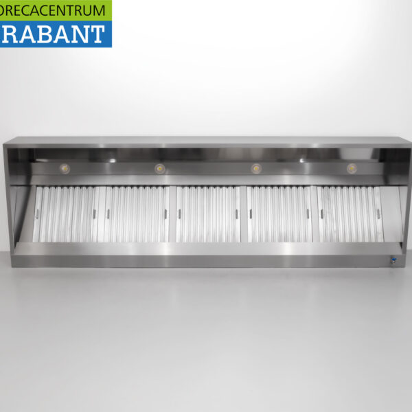 HCB Edelstahl-Dunstabzugshaube Dunstabzugshaube mit Lamellenfilter Premium-line 300 cm Box Box Modell Horeca