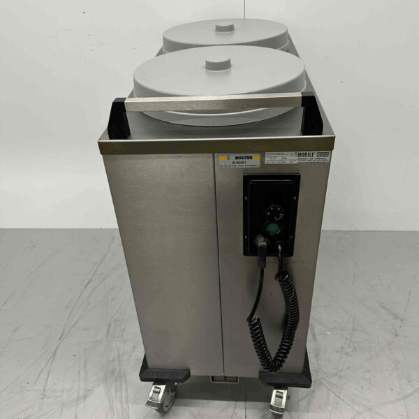 Edelstahl Mobiler beheizter Plattenwagen Max. Durchmesser 31 cm 230V Horeca
