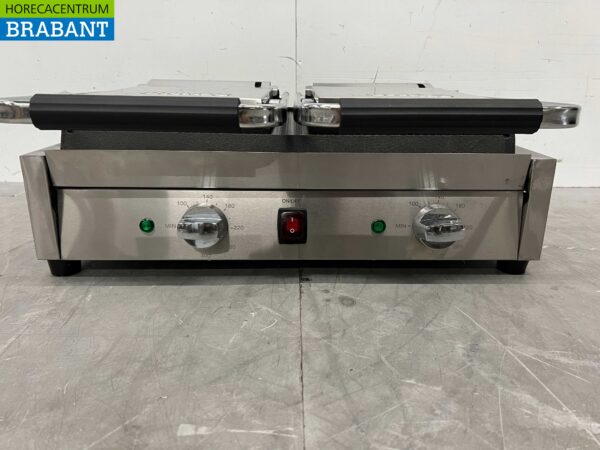 Edelstahl Buffalo Doppelkontakt Grill Panini Grill Glatt 230V Catering – Bild 5