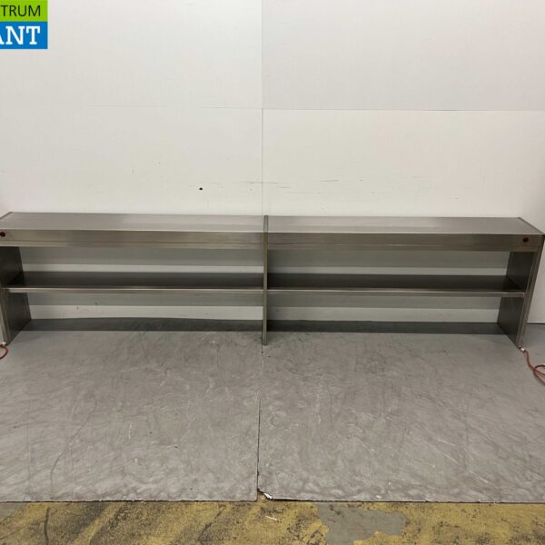 Edelstahl-Wärmebrücke Wärmeschrank 299 cm Horeca