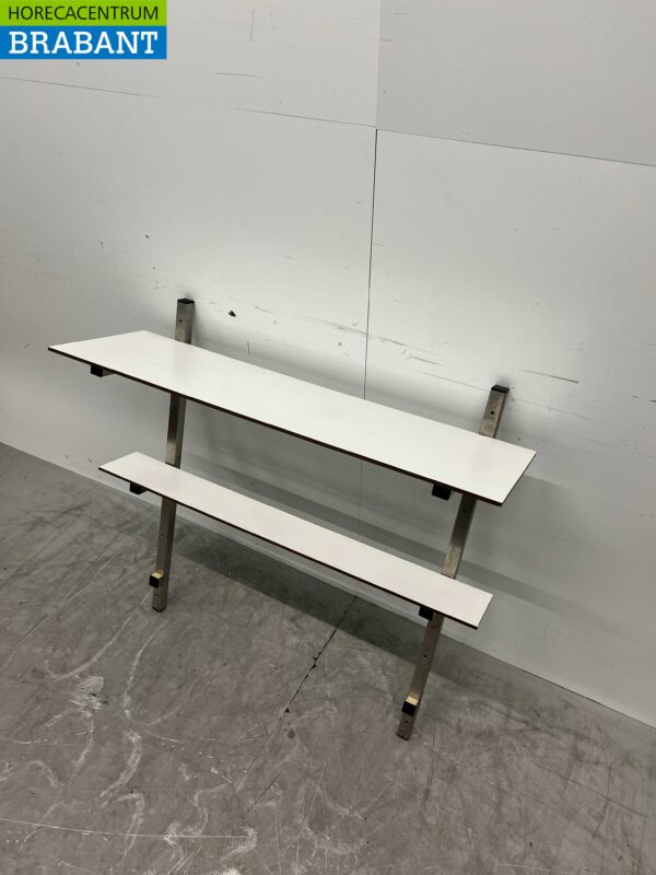 Edelstahl Wandregal 2 Böden 100 x 30 cm Horeca – Bild 3