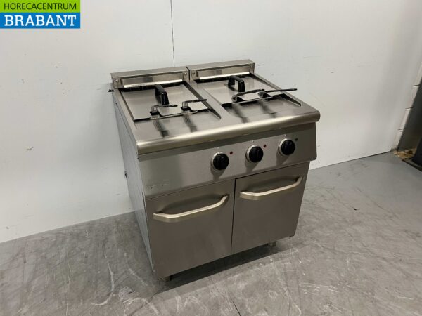 Combisteel Doppelfritteuse aus Edelstahl 2 x 18 Liter 400V Horeca – Bild 2