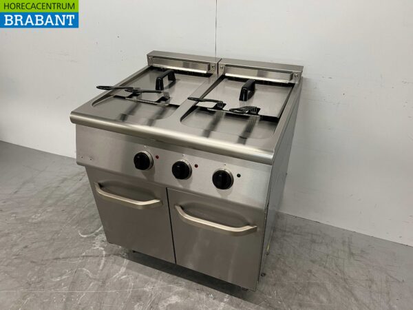 Combisteel Doppelfritteuse aus Edelstahl 2 x 18 Liter 400V Horeca – Bild 3