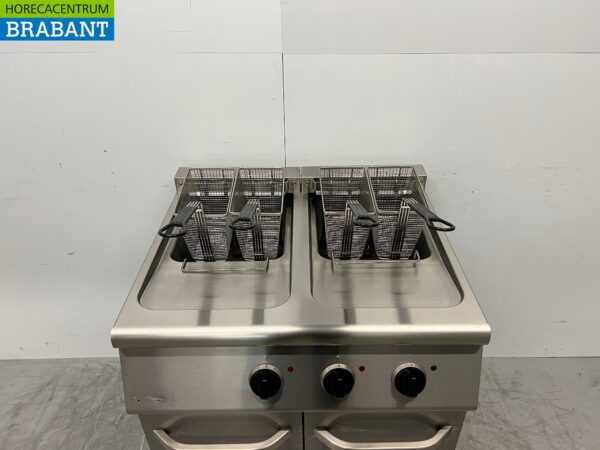 Combisteel Doppelfritteuse aus Edelstahl 2 x 18 Liter 400V Horeca – Bild 5