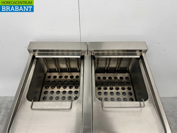 Combisteel Doppelfritteuse aus Edelstahl 2 x 18 Liter 400V Horeca – Bild 6